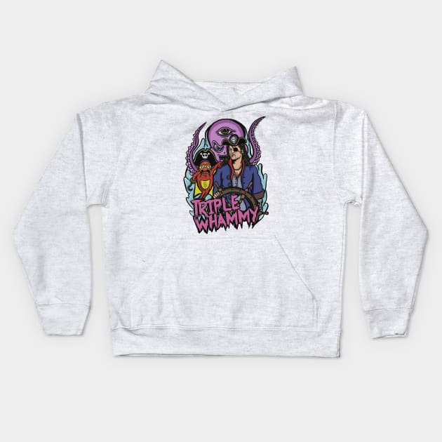 Triple Whammy Kids Hoodie by Two Man Power Trip